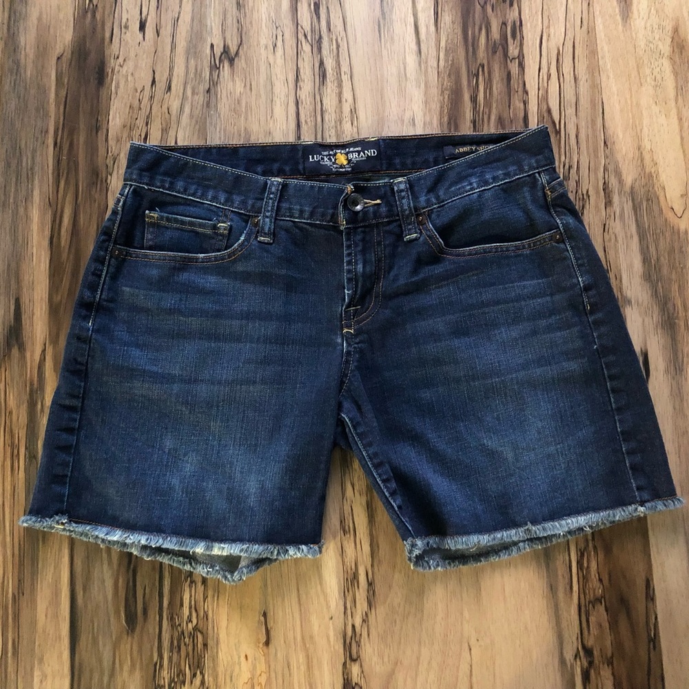 Lucky Brand Abbey Frayed Jean Shorts